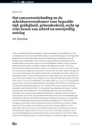 concurrentiebeding ontslag