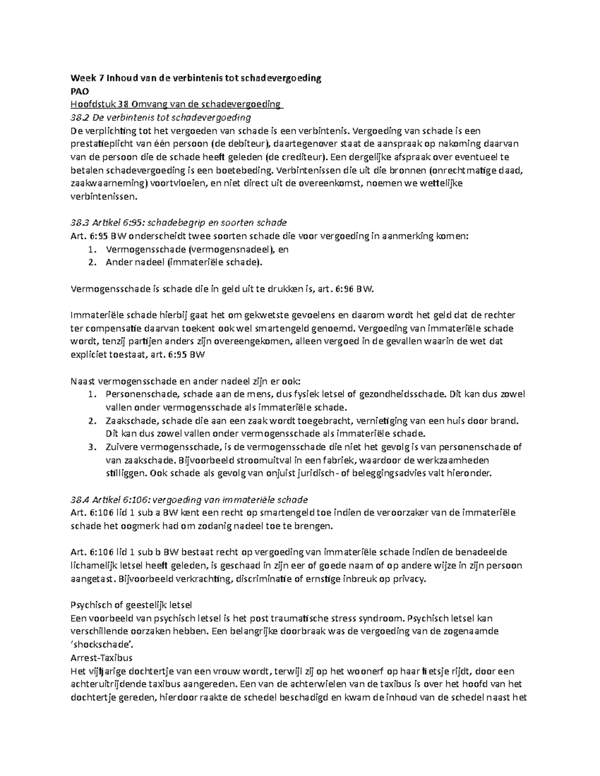 schadevergoeding lichamelijk letsel